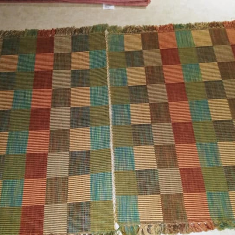 Two Multi-colored Check Placemats - Picture 3 of 5
